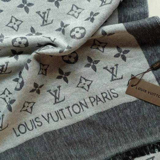 Louis Vuitton Silk Cashmere Stole Grey