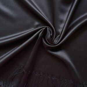 Plain Silk Stole Black