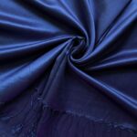 Plain Silk Stole Navy Blue
