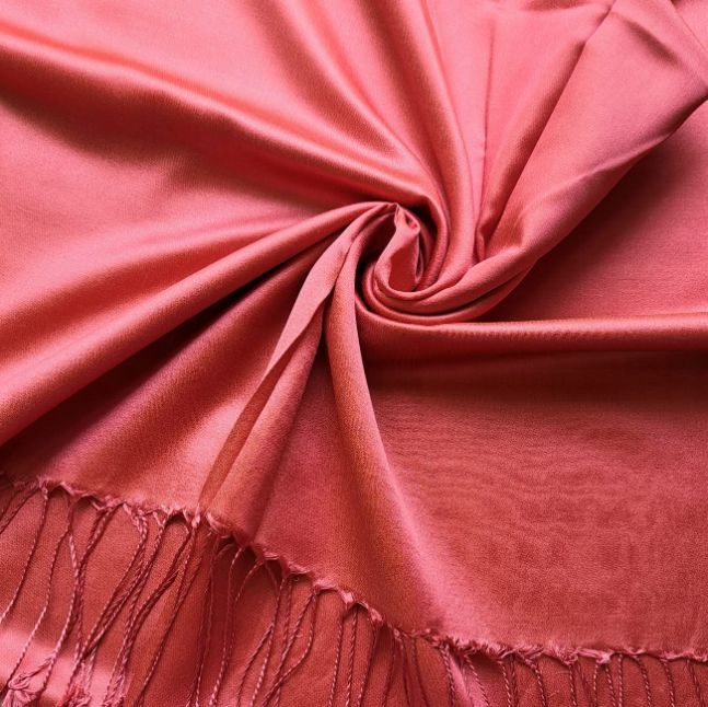 Plain Silk Stole Tropical Peach