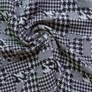 Printed Square Scarf Geometric Black