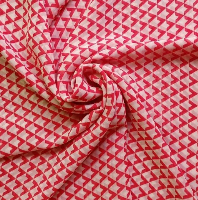 Printed Square Scarf Red