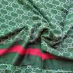 Large Printed Silk Stole Green