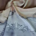 Large Printed Silk Stole Peach