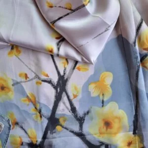 Large Printed Silk Stole Sakura