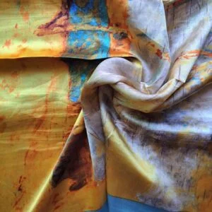 Large Printed Silk Stole Volcano