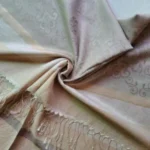 Beige Woven Silk Stole