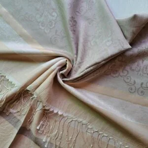 Beige Woven Silk Stole