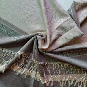Coffee Woven Silk Stole