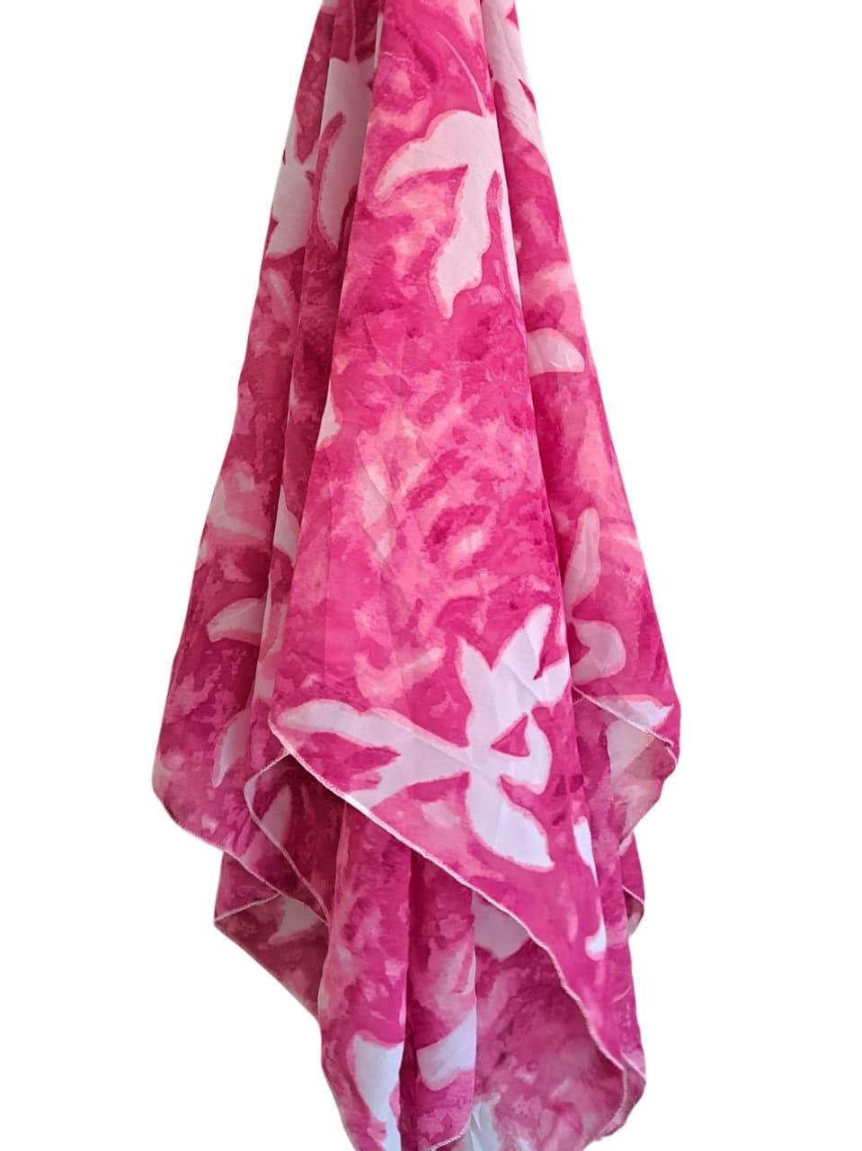Printed Square Scarf Elegant Blossoms