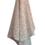 Printed Square Scarf Garden Pearl