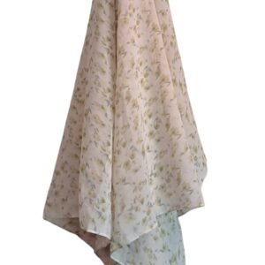 Printed Square Scarf Garden Pearl