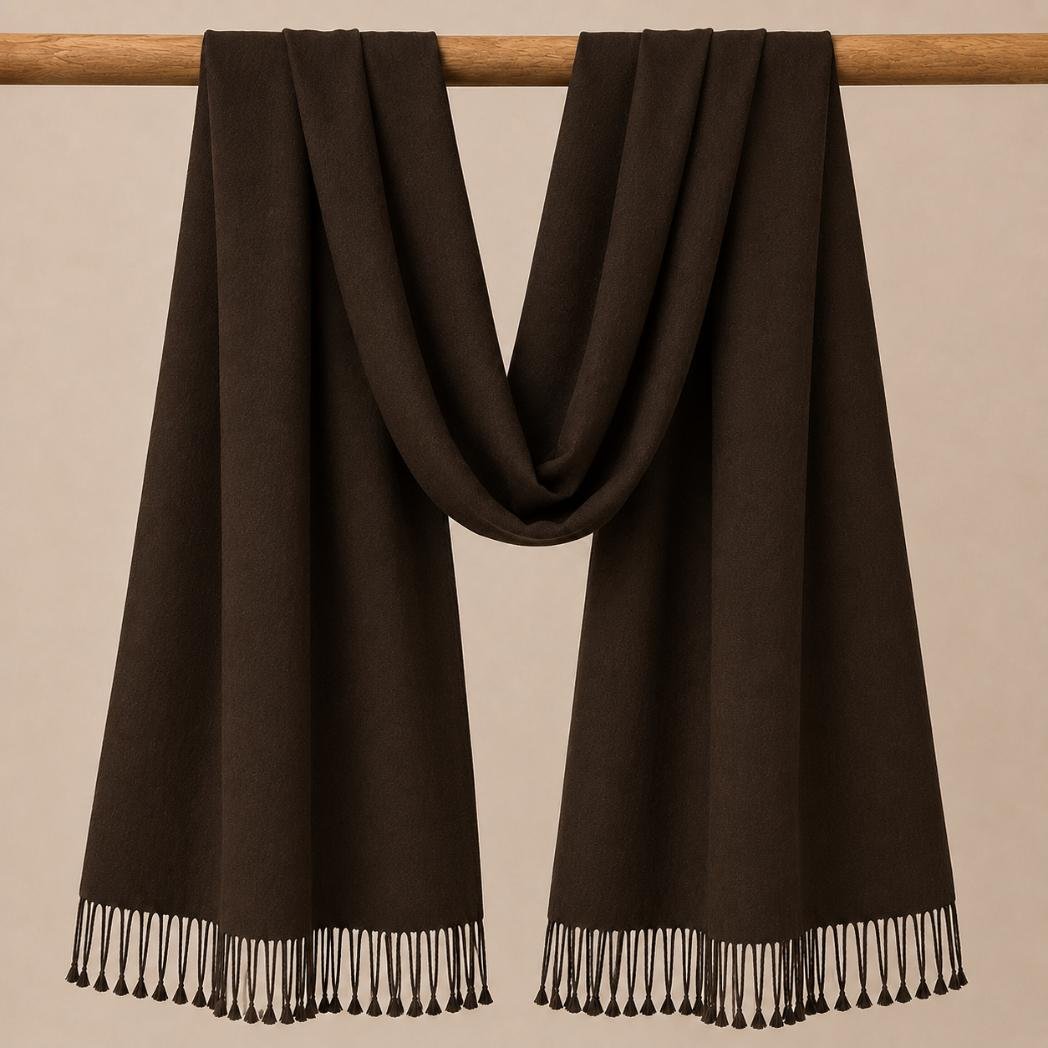 Cotton Silk Stole Brown