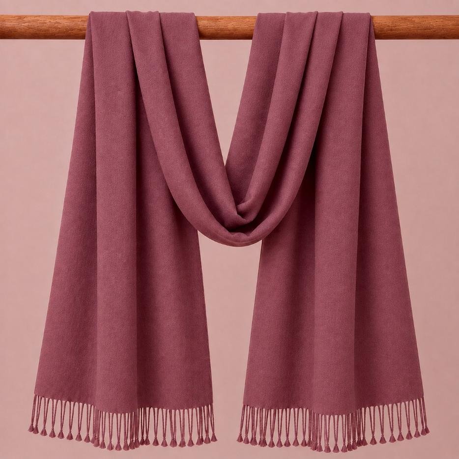 Cotton Silk Stole Cherry Pink