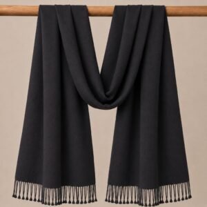 Cotton Silk Stole Navy
