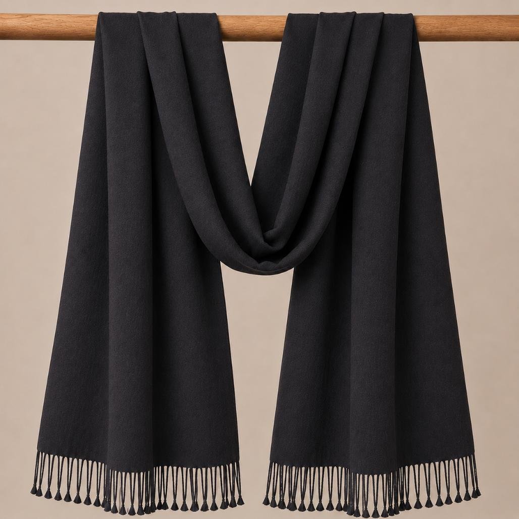 Cotton Silk Stole Navy