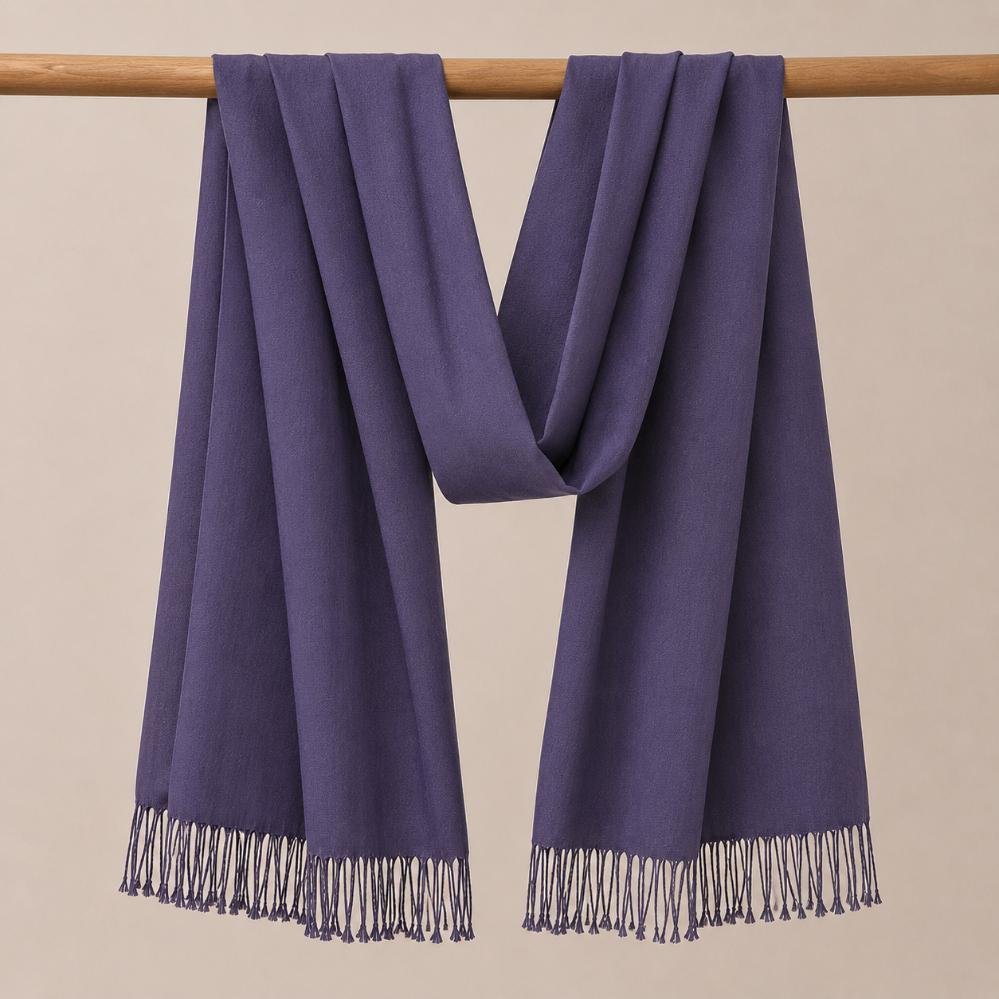 Cotton Silk Stole Purple
