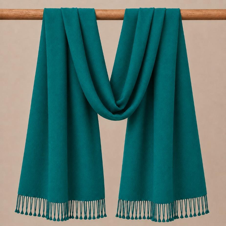 Cotton Silk Stole Turquoise