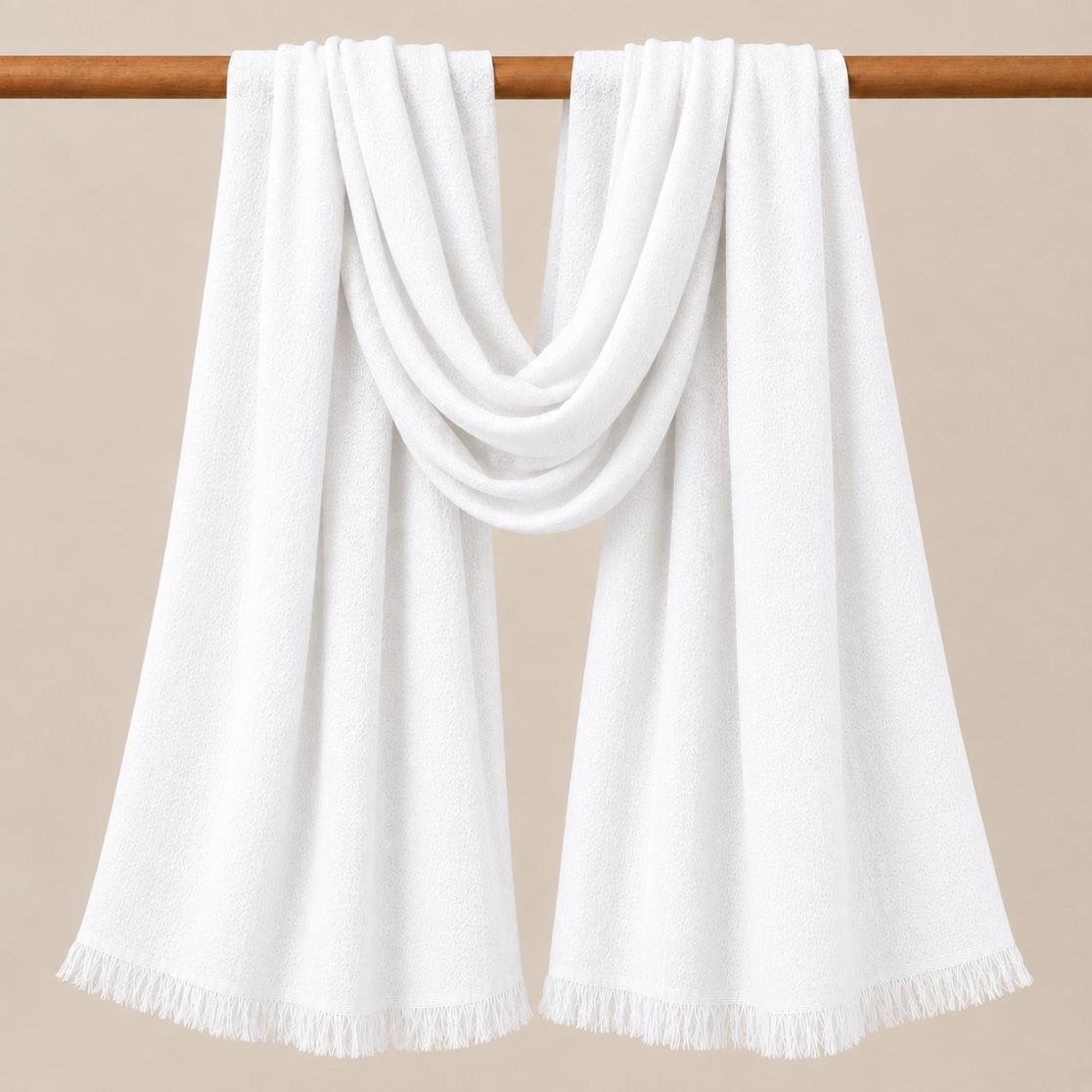 Premium Viscose Stole White