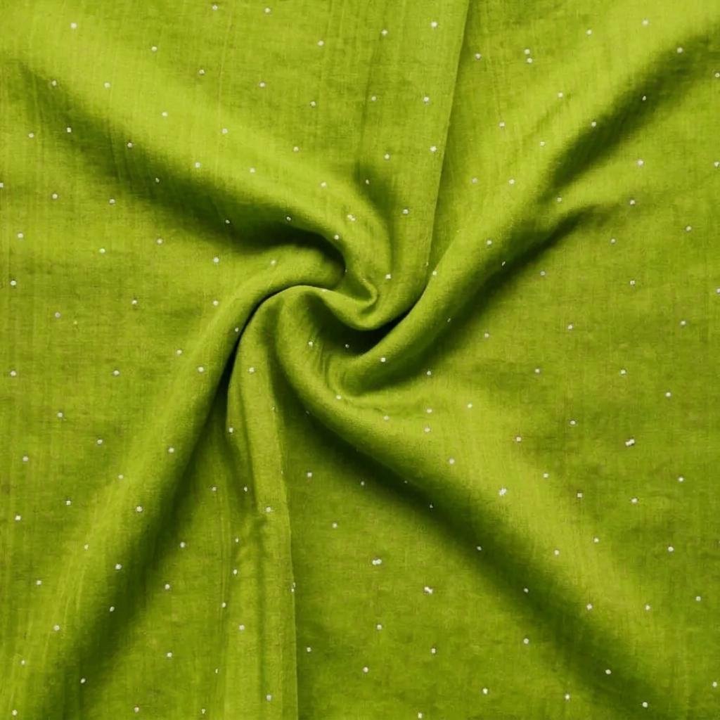 Starry Night Lawn Stole Lime Green